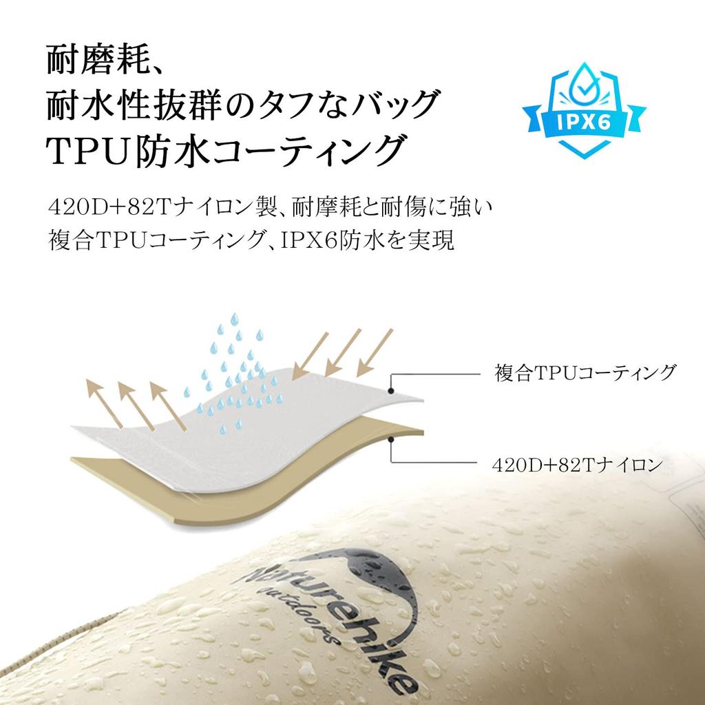 Official Shop Waterproof Dry Completely Disaster Prevention Waterproof Large Can Separate Dry and Beach Sea [Naturehike] Bag, Bag, Rucksack, Bike,