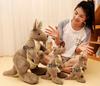 Kangaroo Plush Toy (Gray, 60cm) Parent and Child Kangaroo Animal Celebration Gift