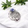 925 Sterling Silver Lapis Lazuli Gemstone Handcrafted Pendant For Girl's 1.63" CP-22-42