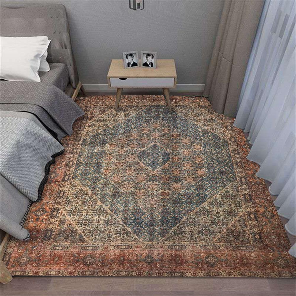 Leichter Böhmischer Makramee Teppich Natur Jute Mischung Rutschfest Großer Bereichsteppich für Wohnzimmer Schlafzimmer Heimdeko