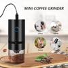 Intelligent mini stainless steel coffee grinder, high-performance USB rechargeable electric burr coffee grinder