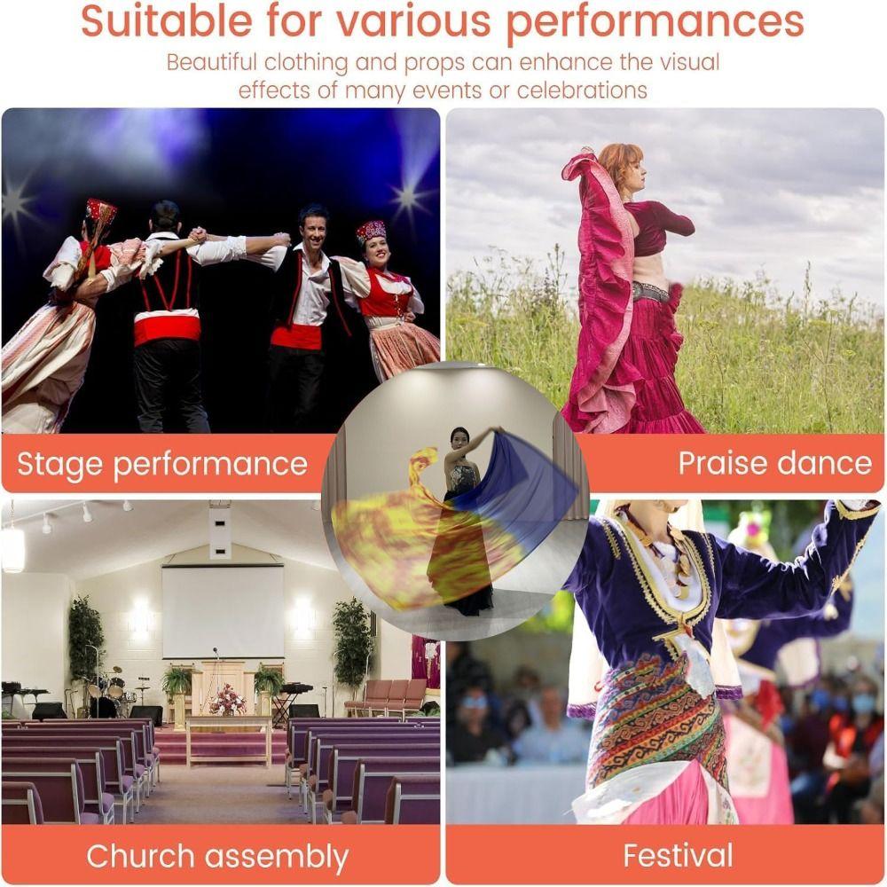 with Telescopic Sticks Belly Dance Accessories Props Multicolor Colorful Scarves Flag