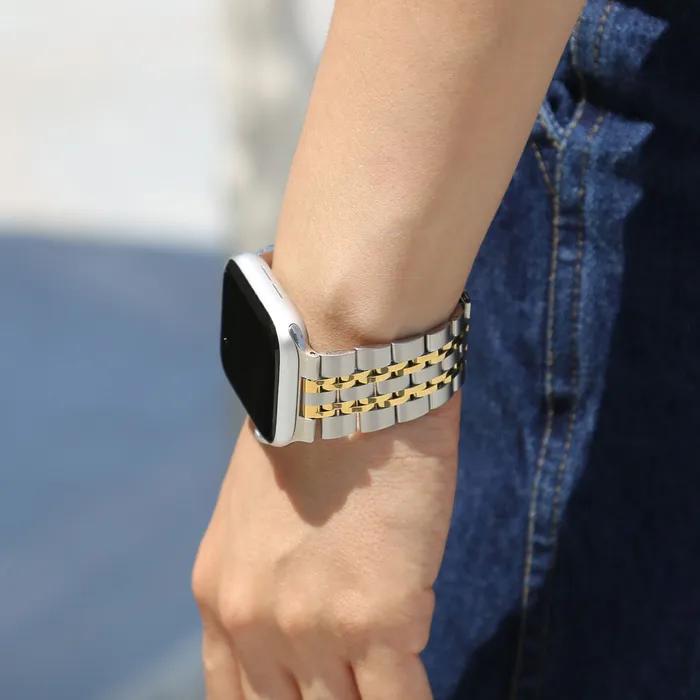 Apple Watch Metal Strap Jubilee Band Silver & Gold