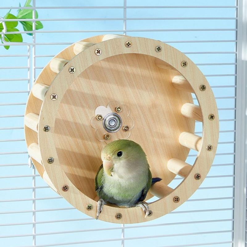 Multifunctional Chew Resistant Wood Perch for Parrots Cage Toy Cage Mount Swing Bed For Stress Relief And Play
