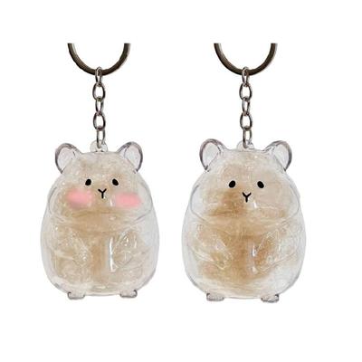 Pet Lover Gift Hamster Hair Keepsakes Keychain Reusable Acrylic Bottle Hangs On Bags Backpacks Jewelry