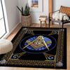 Freemasonry Design Crystal Velvet Area Mat - 800g/m², Welcome Mat for Home Office, Living Room, Bedroom, Kitchen - Durable Polyester, Machin