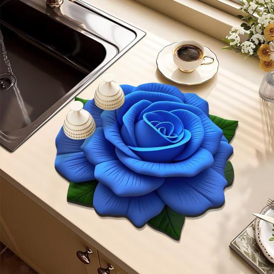 Yousheng Absorbent Decorative Floor Mat Kitchen Anti-Scalding Insulation Placemat High Temperature Resistant Floor Protector