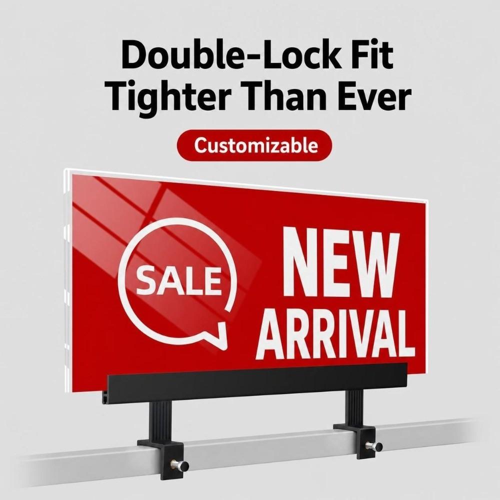 Portable Hard Plastic POP Sign Holder Adjustable C-Clamp Retail Poster Clip Price Display Stand Supermarket