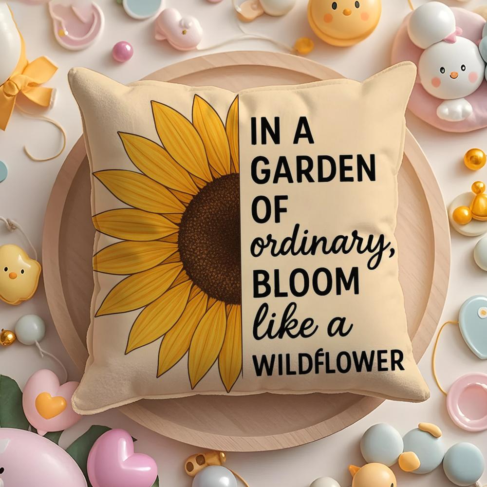 

Sunflower Patterns Series Pillow Case Soft Plush Fabric DoubleSided Printed Cushion Cover Warm Winter Sofa Pillow Case 30x30cm