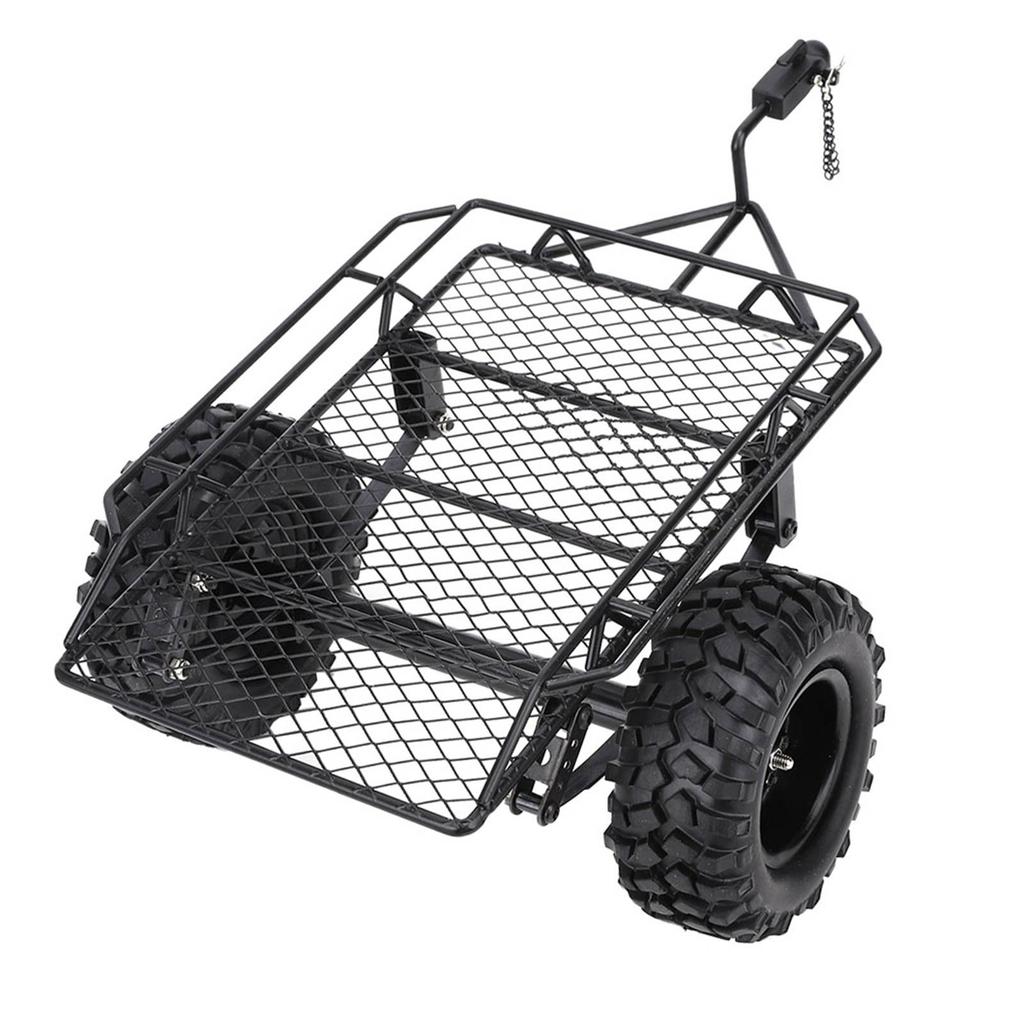 Metal RC Bucket, Trailing Car for   D90 rc trailer   Trailer Simulation tow hook SCX10  01 1 10   PartsBlack