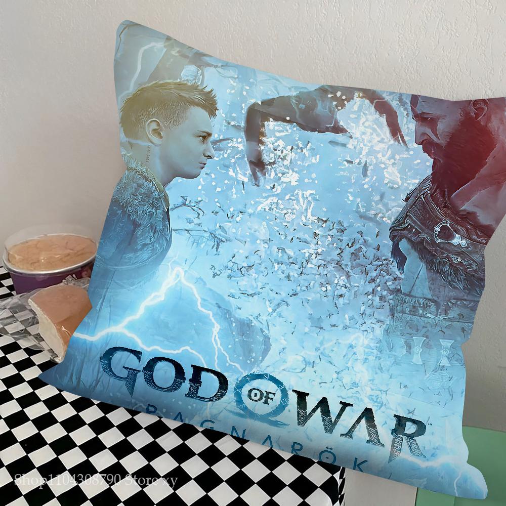 Game G-God Of War Ragnarok Pillow Case Square Pillow Bedroom Sofa Leisure Comfort Cushion Car Living Room Home Decoration