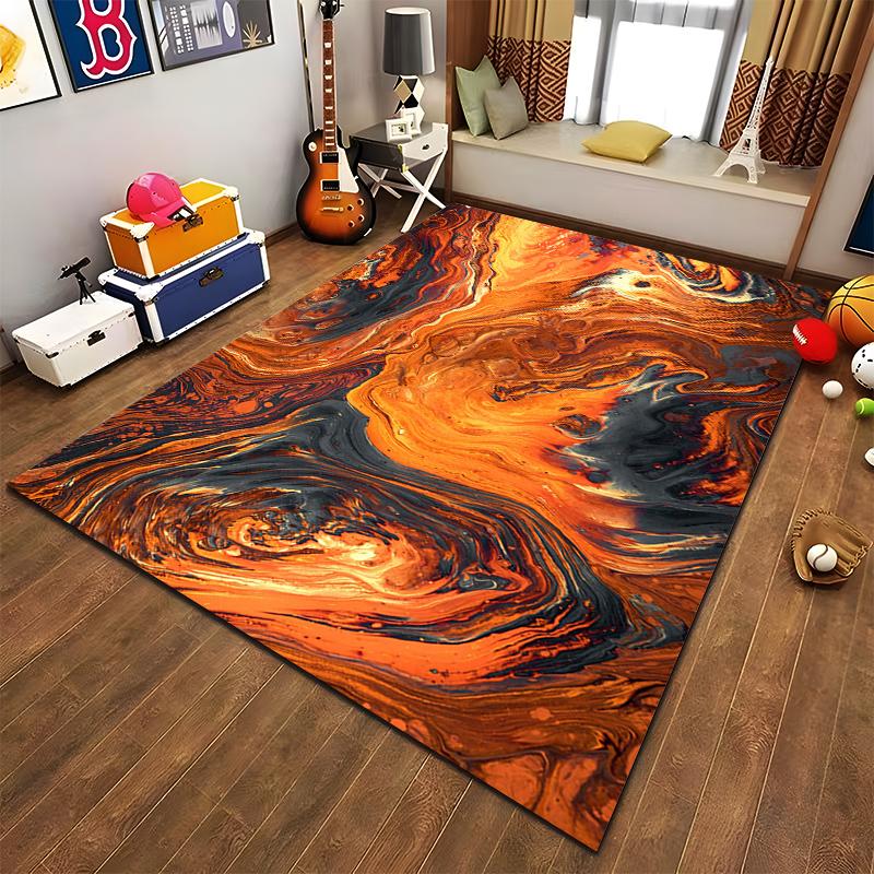 Vibrant Abstract Art Rug for Stylish Decor Suitable for use as an anti-slip game mat for living room and bedroom sofas
