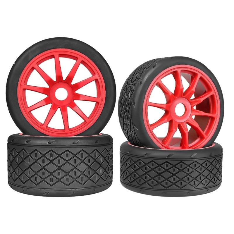 Set of 4 Remote Control Wheel Tires for Crawlers Car Model Rubber Wheel Tires for Remote Control Accessories