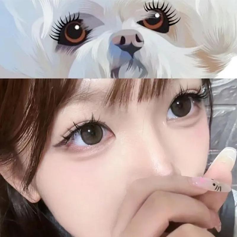 Gene Serie Cățeluși Mănunchiuri Singulare Gene False Potrivite Pentru Ochi Rotunzi Pufoase Naturale Groase Ondulate Frumusețe Machiaj Zilnic
