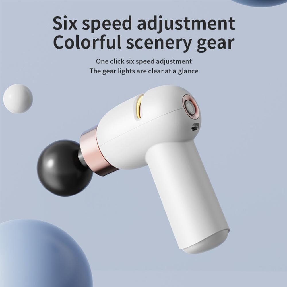 Mini Fascia Gun Electric Massage Gun Muscle Relaxation Massager Body Portable Vibration Massager With 4 Massage Head