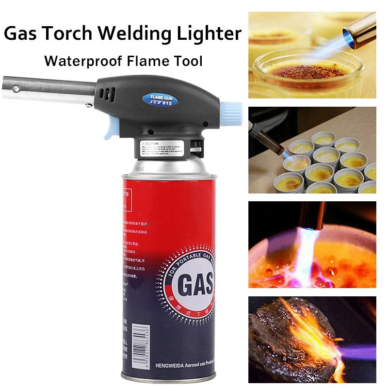 Camping Gas  Torch Welding Lighter Igniter Butane Burner Waterproof Flame Tool