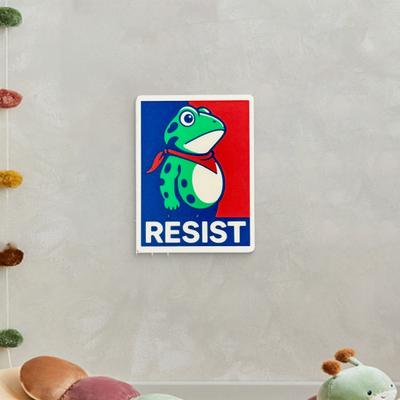 1/2 st Motstående Groda Väggdekoration 3D-tryckt Vintage Attityd Groda Väggkonst Skulptur Hilarisk Hem Kontor Vardagsrum Vägghängande Ornament