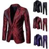 Herredress Slim 2-delt dress Blazere Business Bryllupsfest Jakke Kåpe & Bukser