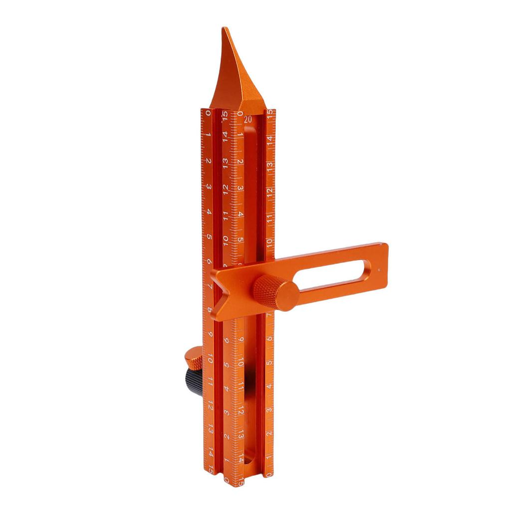 Scribing Ruler 4 Sided Scale Double Ended Magnetic Woodworking Marking Tool with Limit