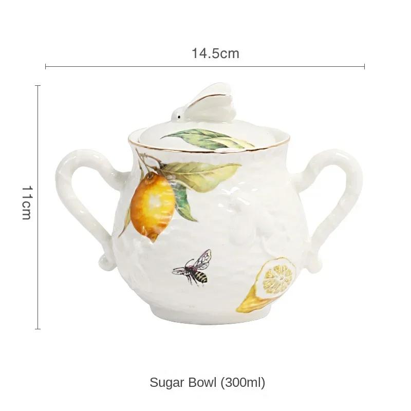 Assiette Questeak En Céramique À Motif De Citron Européen, Bol, Fruits, Bonbons, Dim Sum, Cuisine Occidentale, Plats