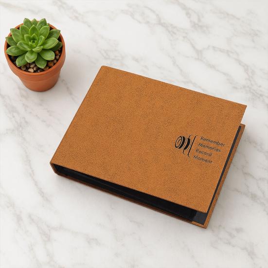 Coil Binding Photo Album Scrapbook Horizontal Loose-Leaf with Waterproof Thickened Film Pages
