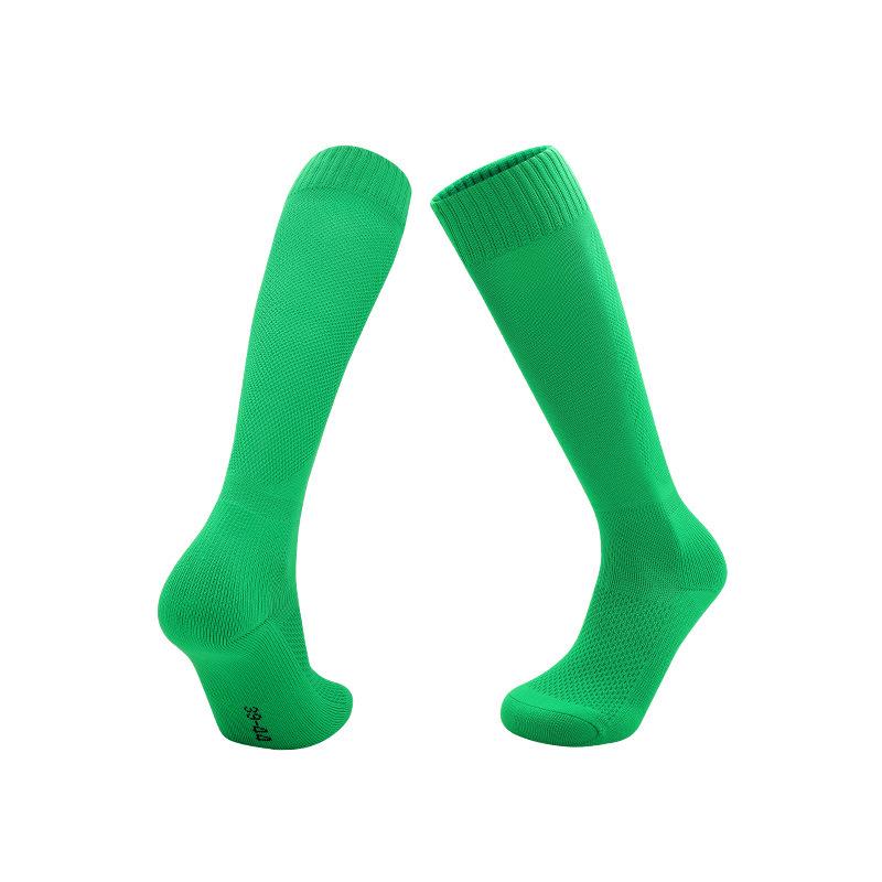 2026 Solid Color Professional Football Socks, Non-slip Towel Bottom, Breathable and Sweat-absorbing Adult Long-tube Sports Socks