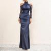 Spring new women's clothing, European and American, fashionable and elegant temperament waist fishtail dress