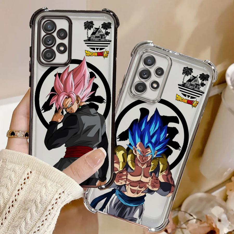 Cute cartoon anime Vegeta Blue Goku Phone Case for Samsung Galaxy A21s A52 A17 A26 A35 A36 A13 A24 A16 A15 A25 A33 Clear Cover