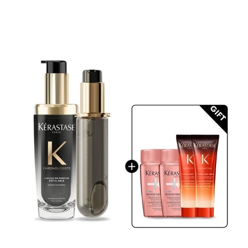 

KERASTASE [Kérastase] Набор: Парфюмированное масло для волос Chronologiste 75 мл + Рефилл 75 мл 001_Main product 75ml + Refill 75ml