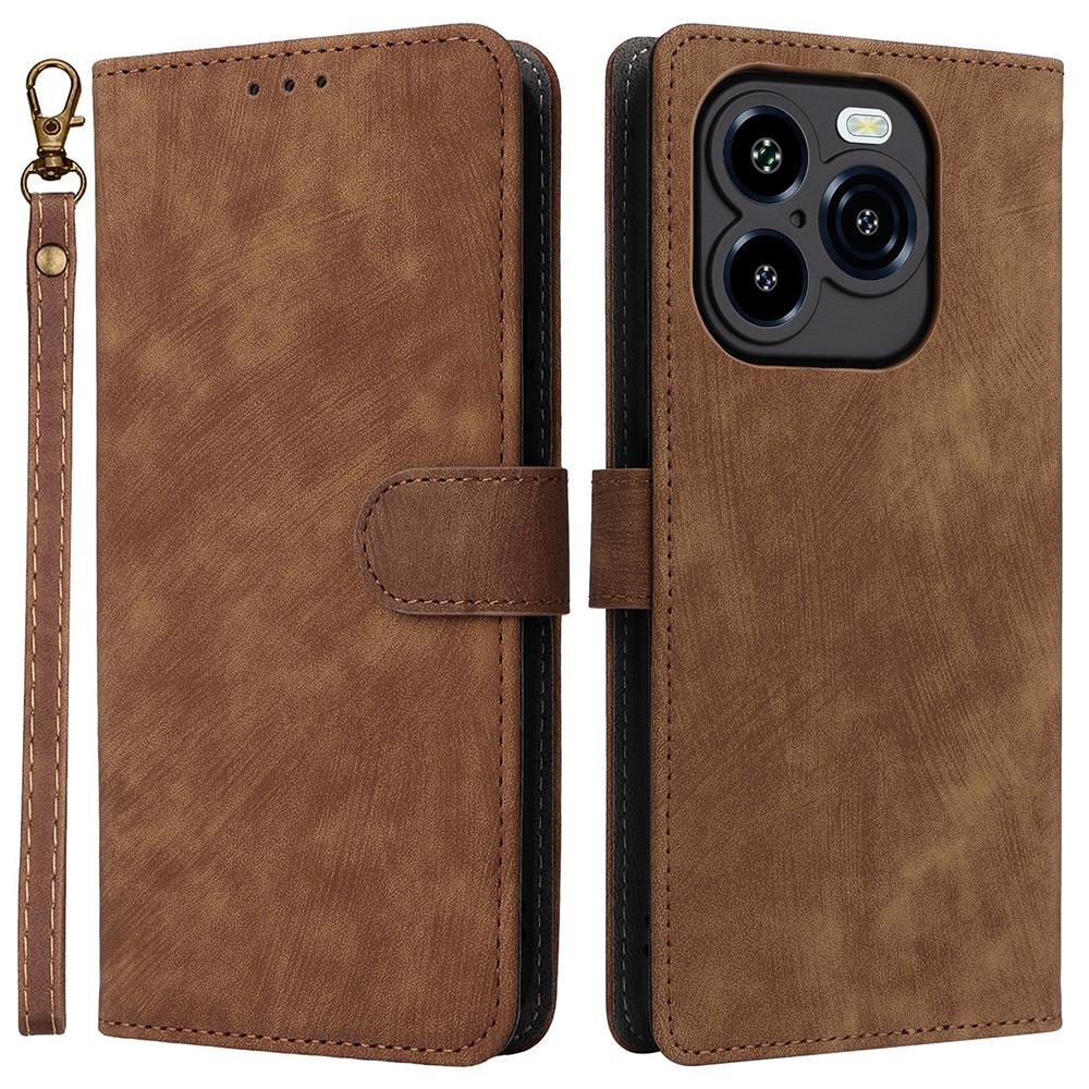 For Oukitel C65/C65 Pro Case Wallet RFID Blocking PU Leather Phone Cover Stand with Strap