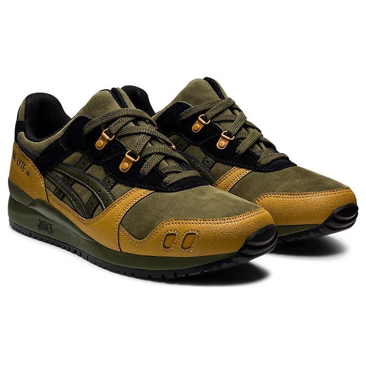 Asics Sneakers Uomo Gel Lyte 3 Olive Tan Presidio Tela Verde Oliva 1203A187-302