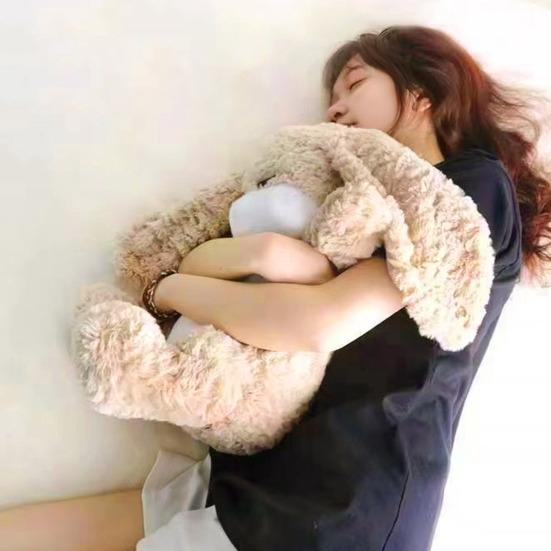 Large Angry Rabbit Plush Toy Soft Stuffed Animal Kawaii Fluff Bunny Dolls Room Decor Birthday Gifts