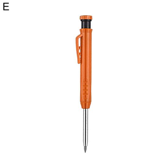 2.8mm Solid Carpenter Pencil Built-in Sharpener Scratch-resistant Graphite Manual Operation Woodworking Marking Pencil for Construction