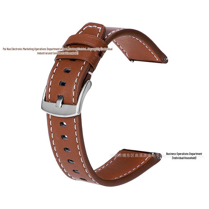 Samsung and Huawei GT3/4/5 Genuine Leather Watch Strap with Pin Buckle, New Universal Smartwatch Strap 18-22mm.