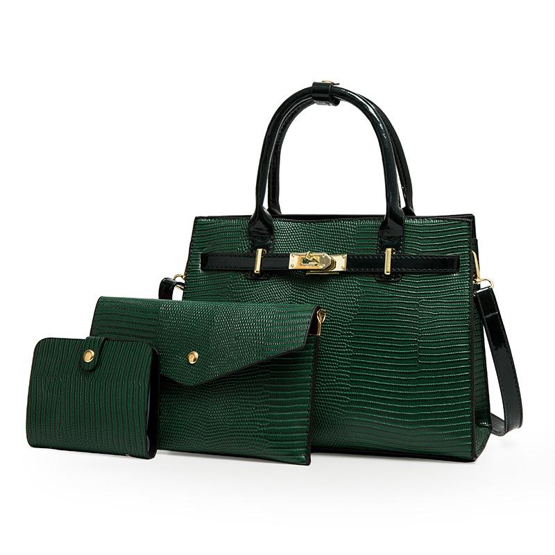 

Атмосферная сумка класса люкс Новая большая сумка-мессенджер через плечо Модная трендовая повседневная сумка для мамы и ребенка one size fits all зелёный