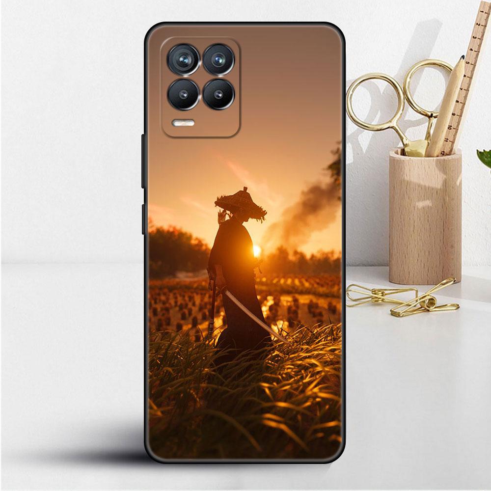 

Пейзажная живопись тушью, японский самурайский арт, мягкий чехол из ТПУ для Realme 8 C21 9 Pro 8i 9i GT Neo 3 2 C3 7 6 C21Y C15 C11, чехол для телефона Realme GT Neo 3