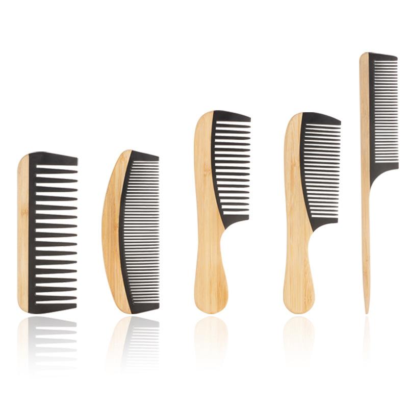 Pettini per capelli in legno di bambù naturale, antistatici, per la cura dei capelli, massaggio sano