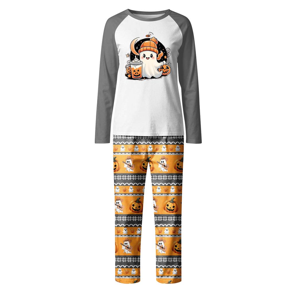 Halloween Day  Prints Family Matching Long Sleeve Tops+Pants Set Family Matching Sets