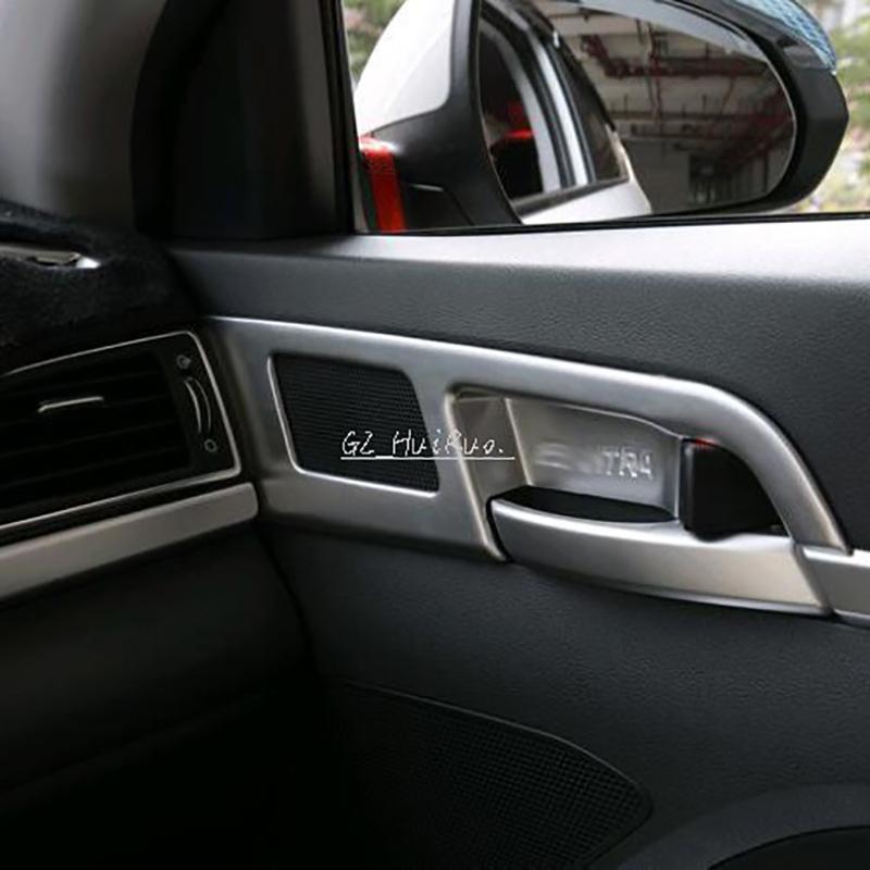 Door Handle Frame Cover Trim for Hyundai Elantra Avante 2016 2017 Interior Inner Door Handle Bowl Trim Sticker 4PCS