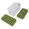 Ice Cubes Tray Easy Release 64 Grids Large Capacity 2 Layer Ice Maker Mould with Lid Bin Scoop for Cocktail Coffee