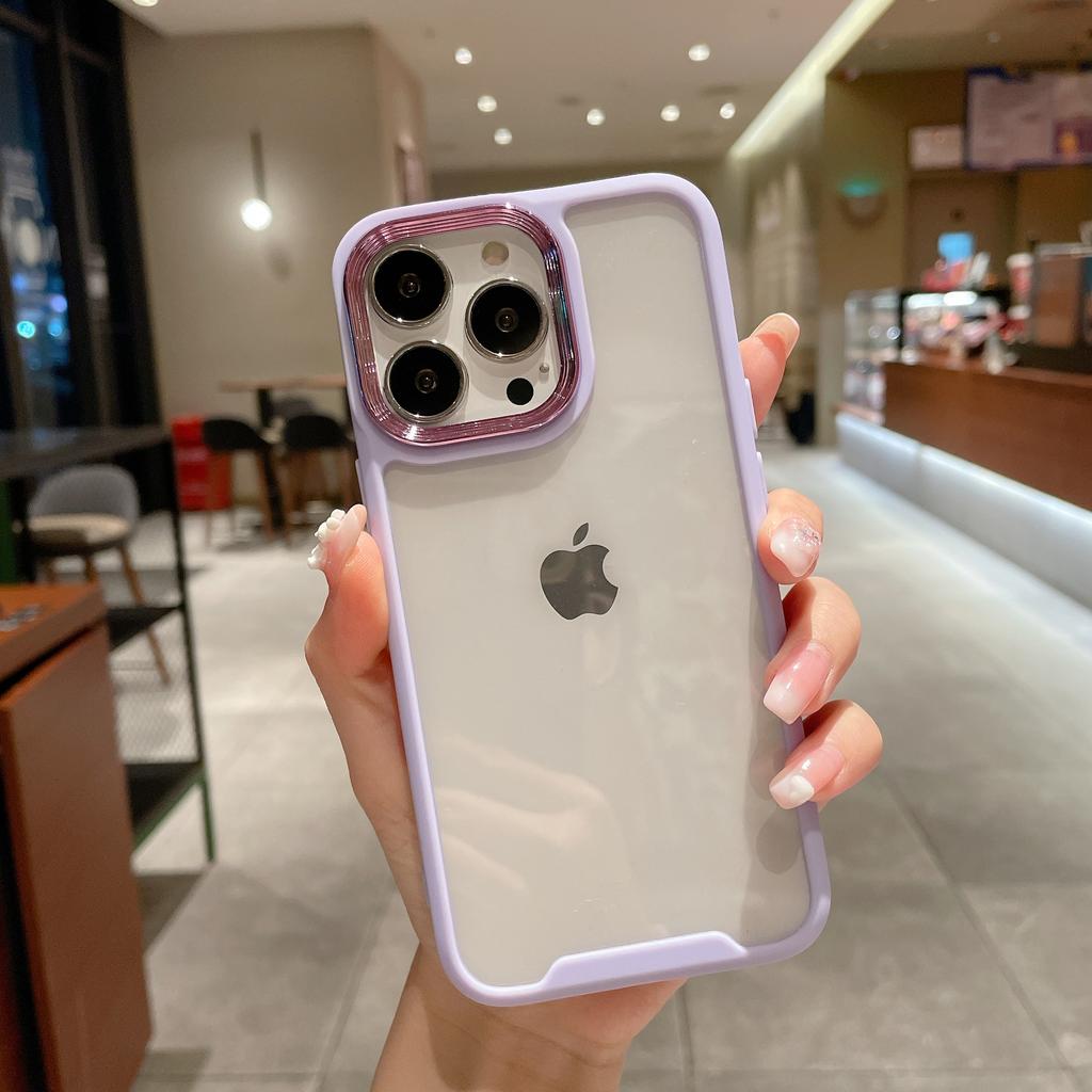 Applicable iPhone15PRO Mobile Phone Case Advanced Electroplating Lens 14 Mobile Phone Case Apple 15PROMAX Case 12PRO