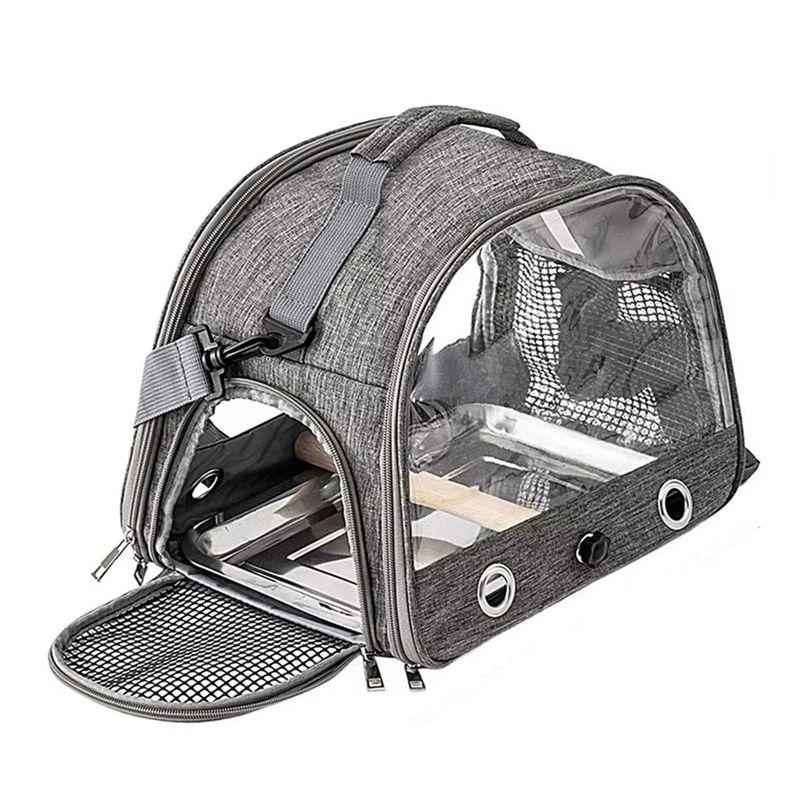 M-Modern-Bird Carrier Bag Backpack For Parrot Withstrap Portable Small Animal Carrier Outside Travel Cage