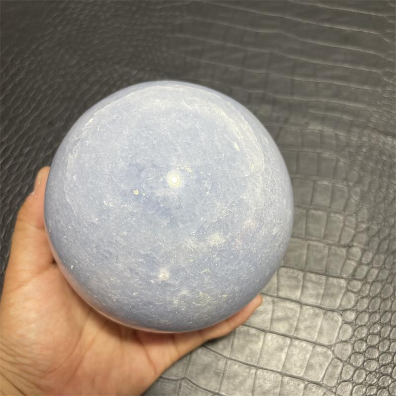 11cm Natural Blue Celestite Crystal Sphere Quartz Ball Healing Meditation