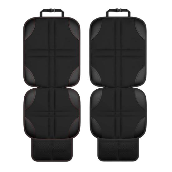 Child Car Seat Protector with Mesh Pocket Non-Slip Backing Waterproof Stain Resistant Thick Padding Baby Car Seat Cover