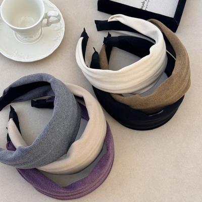 Gestrickte Herbst- und Winter-Haarbänder mit breitem Rand, Haargummis mit breitem Rand, Nischendesign, High Top Haaraccessoires