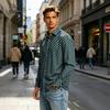 Men's Long Sleeve Plaid Button Down Shirt Casual Cotton Comfort Fit