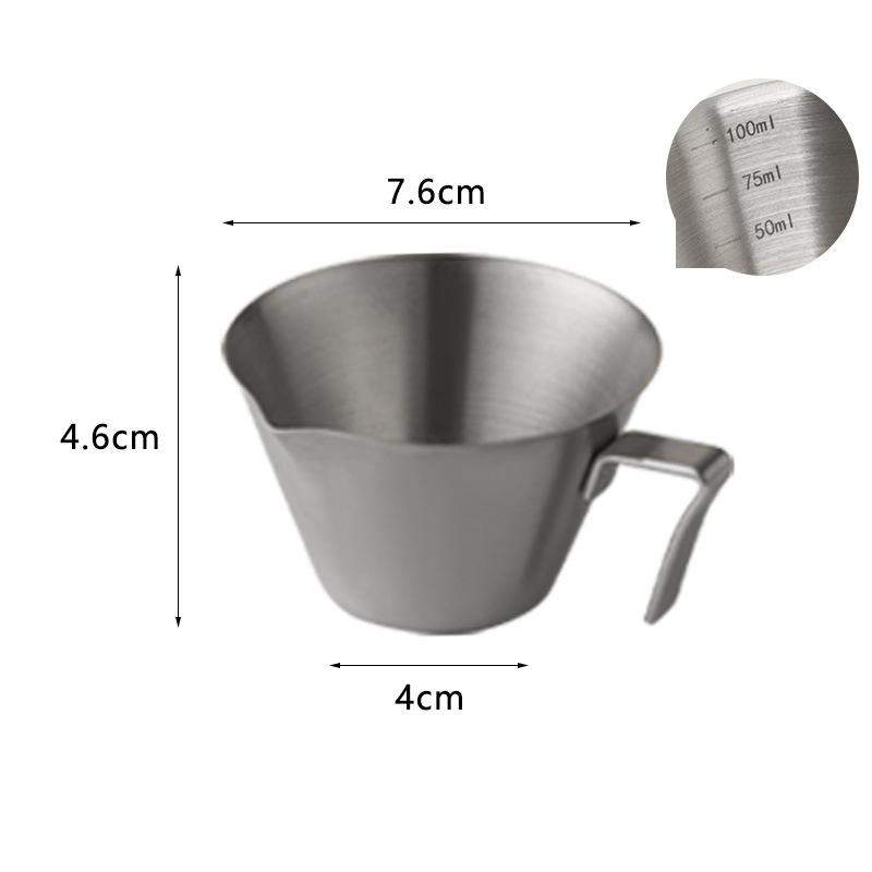 

Espresso Measuring Cup, Small Espresso Shot Cups With Handle, Mini Coffee Bar Accessorie With V-Shaped Spout D