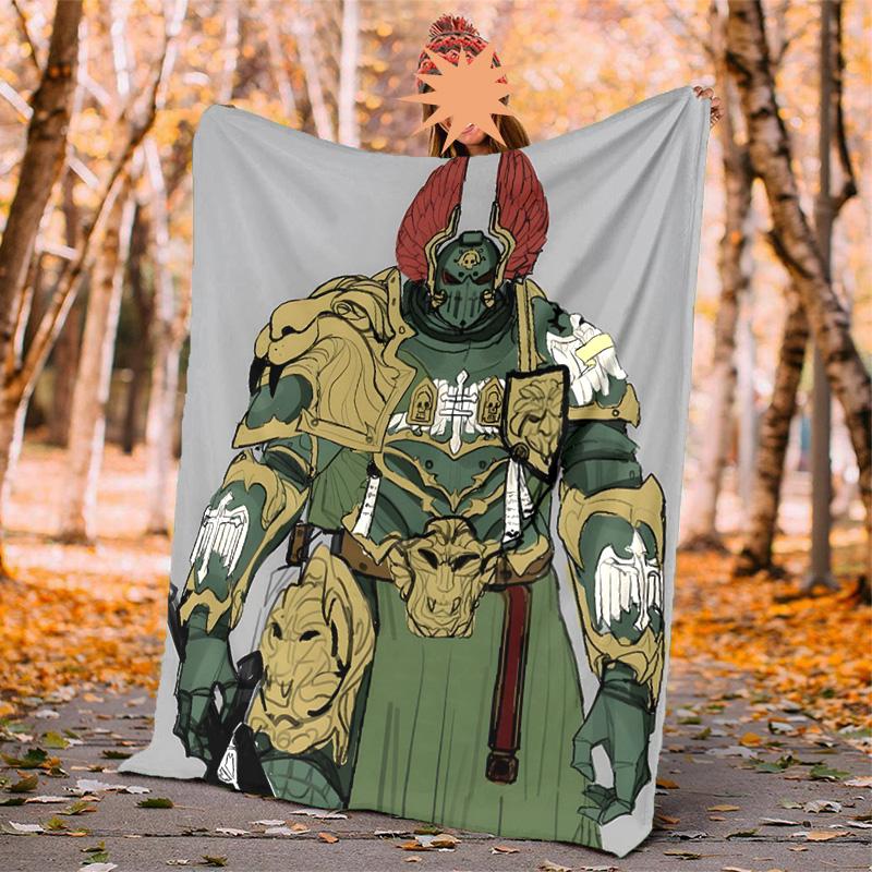 Warhammer Flannel Blanket Soft Warm All-Season Throw, Design for Camping, Car Travel, Hiking Sofa, Bed, Office Perfect Gift for Parties