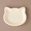 Cute Cat Shape Cat Bowl Plastic Anti-Fall Flip Cat Plates Non-slip Kitten Bowl Pet Feeding