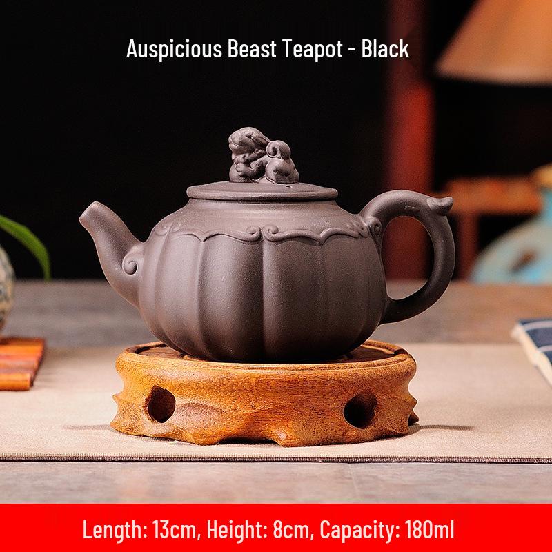 Purple Clay Zhu Ni Ceramic Kung Fu Teapot with Filter - Small Household Tea Maker Set